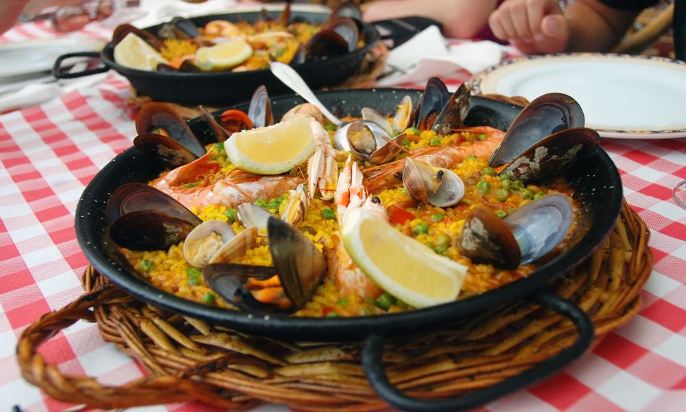 Intercambio escolar en España - comer paella