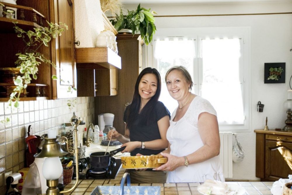 Cocina de la familia anfitriona