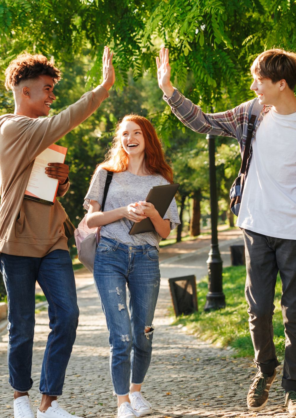 Students learning English