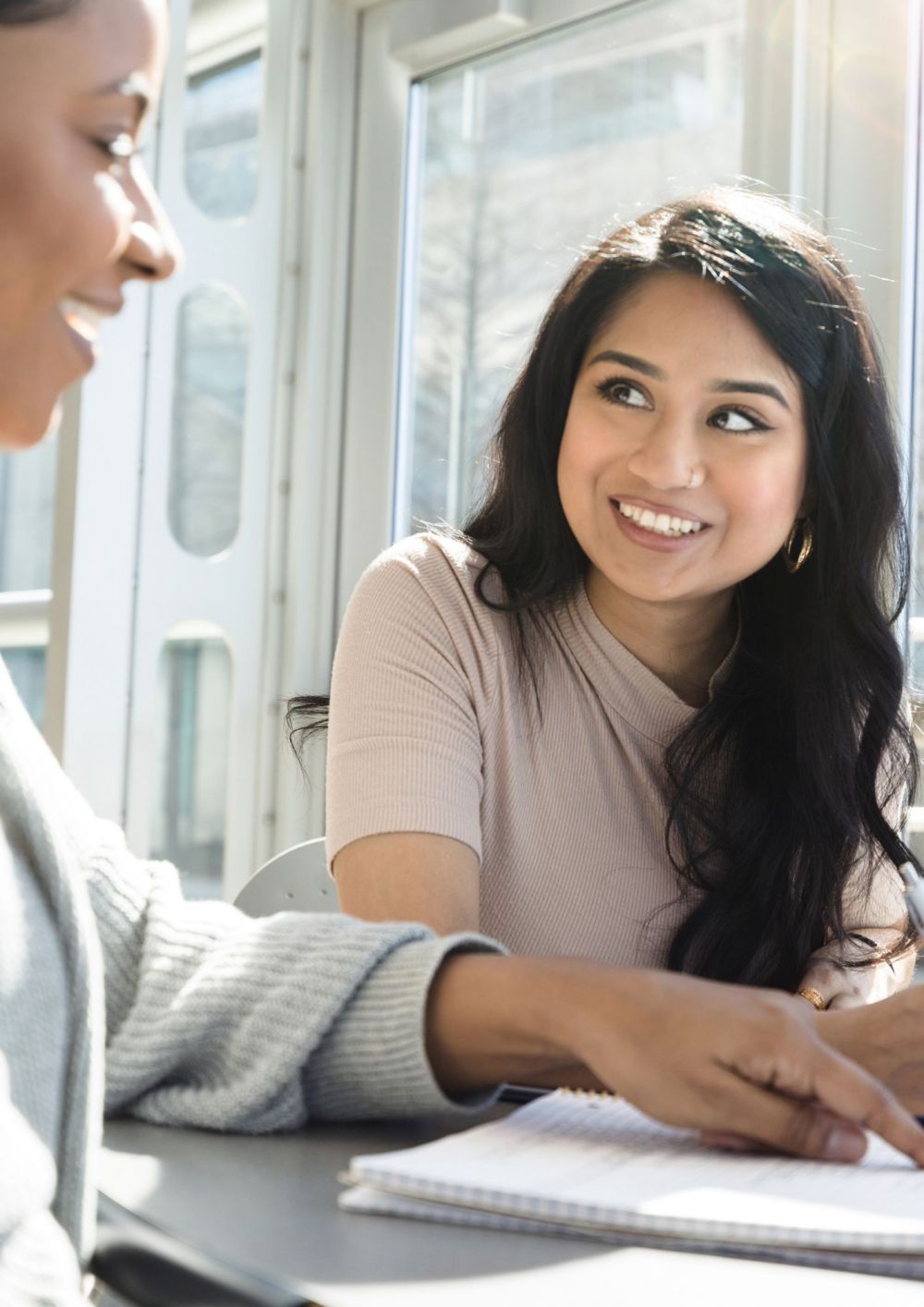 Student and parent studying new language