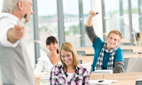 Language Courses - students enjoying their language class