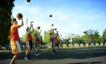 Basketball summer camps in France - players during outdoor group training 