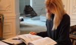 Private French Courses in Paris - student revising her French lessons
