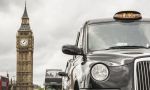 Private English courses in London - using typical London taxi