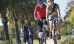 Private English courses in Melbourne - biking with teacher