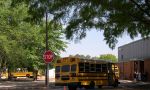 Student exchange in the USA - school bus