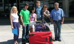 Summer homestay immersion in Chile - exchange student meeting his Chilean host family