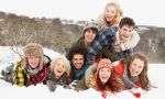 Homestay and High School in Canada - students playing in the snow