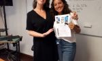 French courses in Paris - happy student and teacher