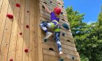 English summer camp in Canada - climbing wall